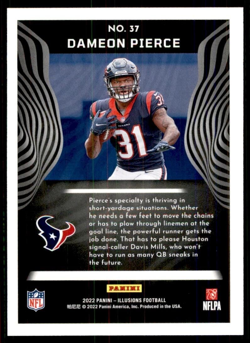 2022 Panini Illusions Dameon Pierce Football Cards #37