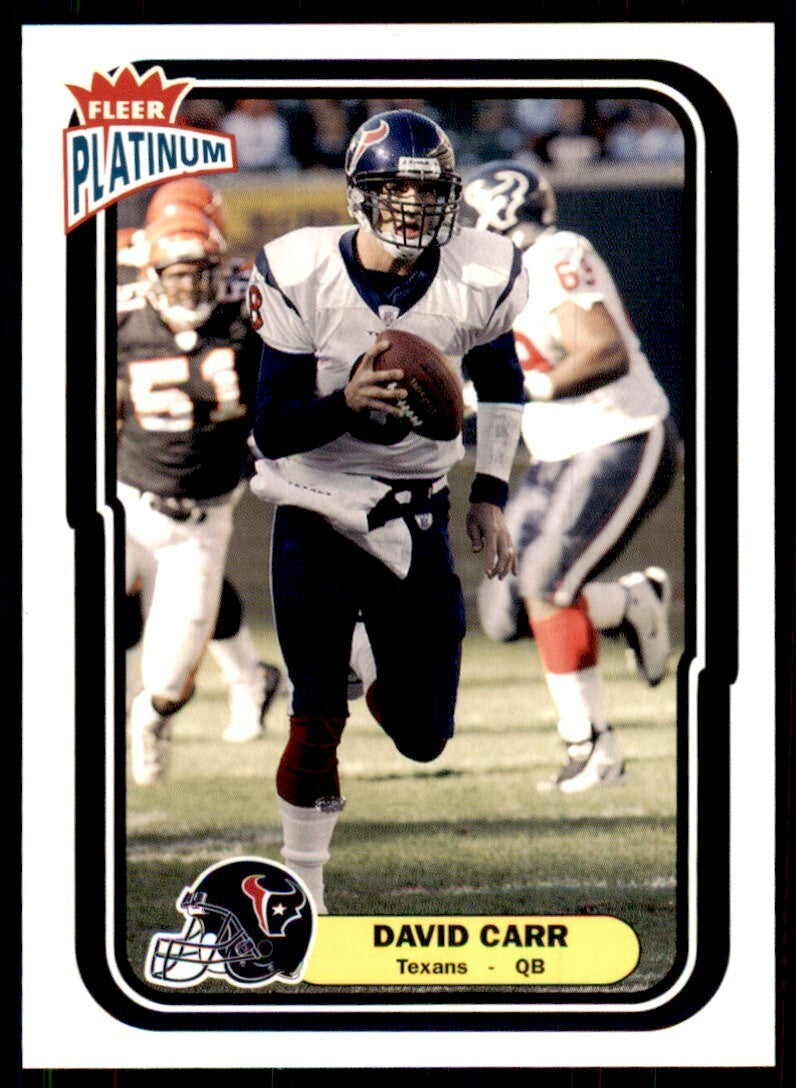 2004 Fleer Platinum David Carr Football Cards #130
