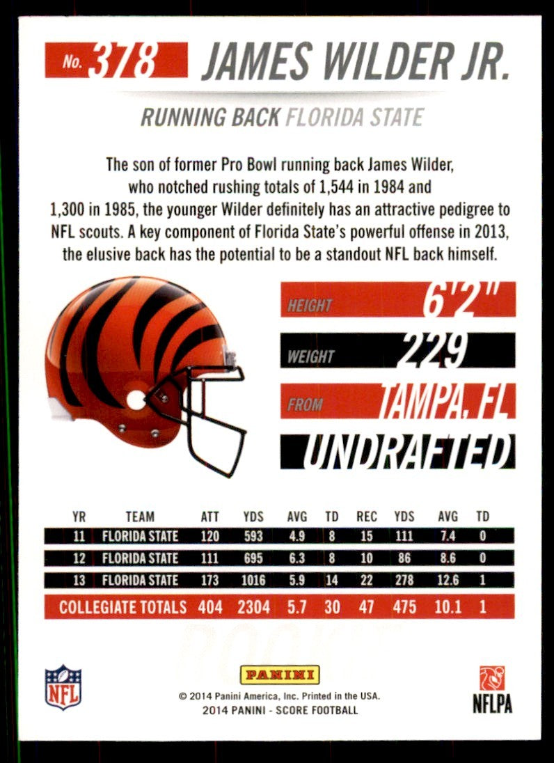 2014 Score James Wilder Jr.  Football Cards #378