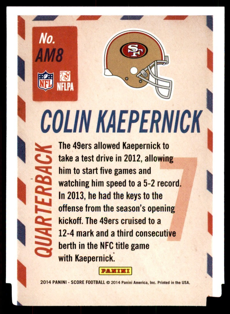 2014 Score Colin Kaepernick A Football Cards #AM8