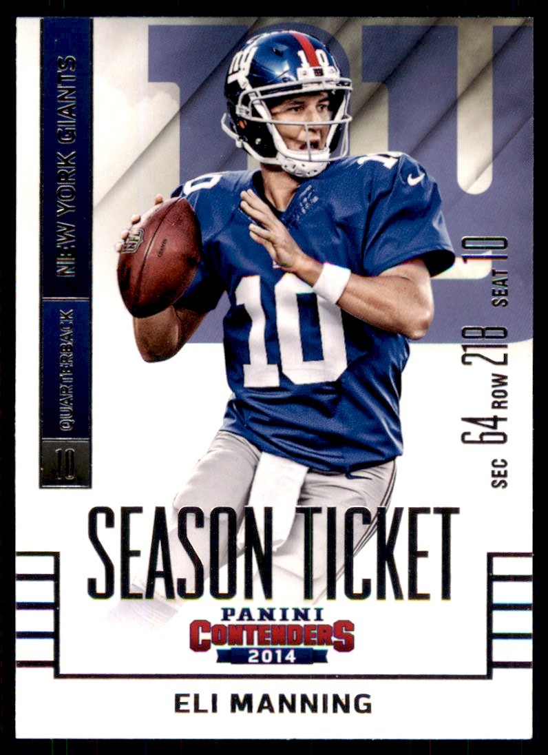 2014 Panini Contenders Eli Manning B Football Cards #49