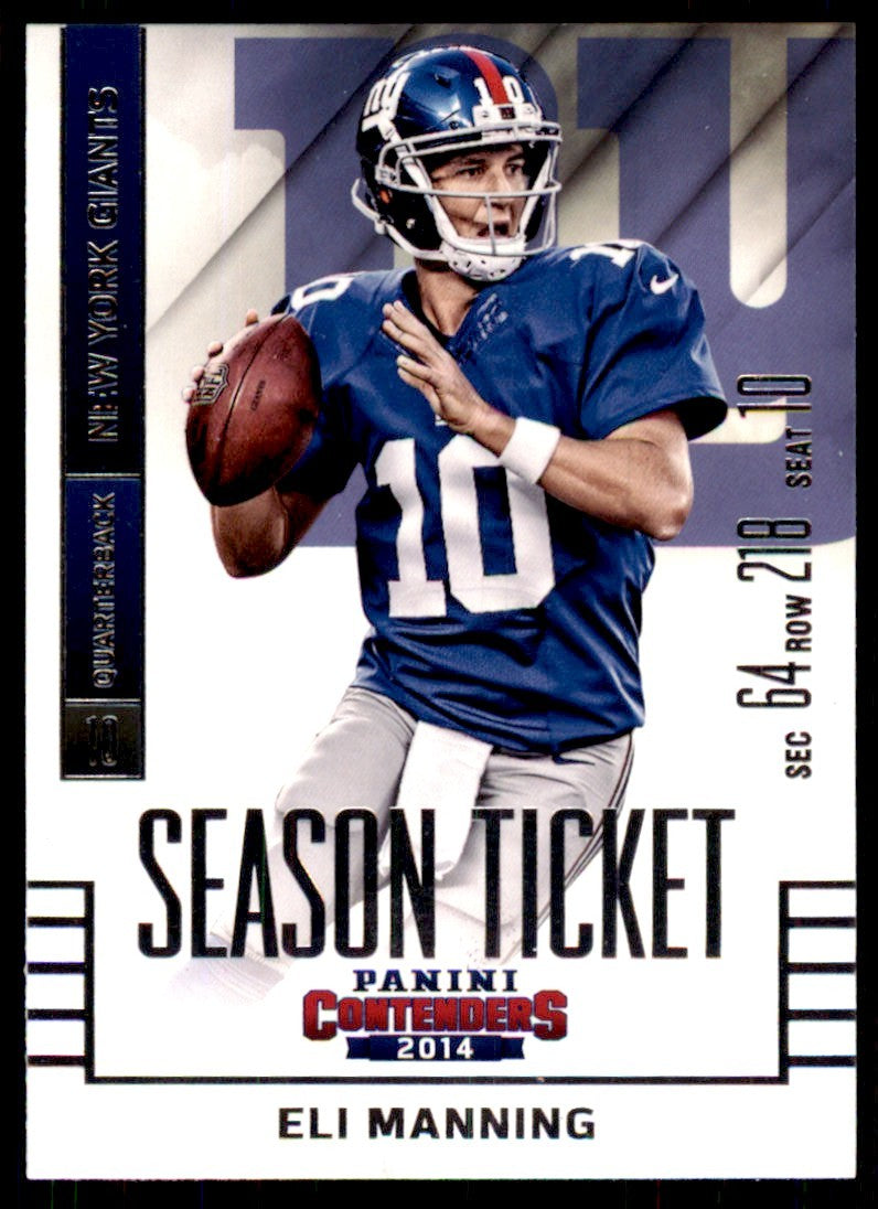 2014 Panini Contenders Eli Manning Football Cards #49