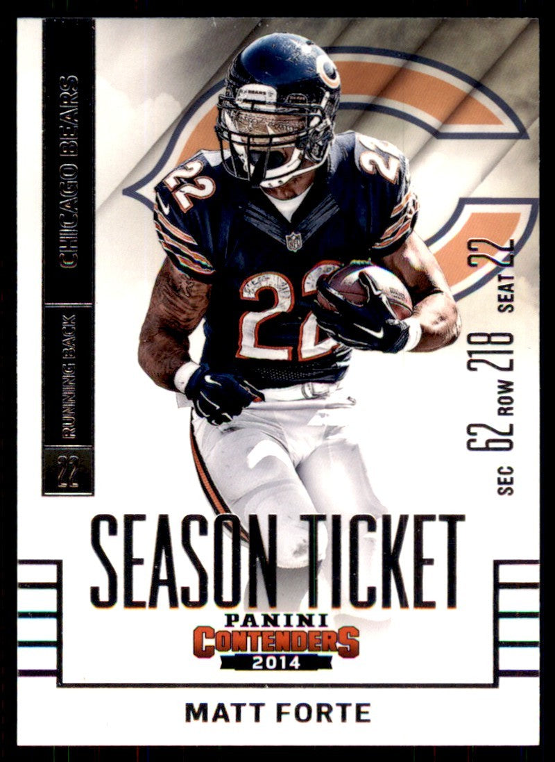 2014 Panini Contenders Matt Forte A Football Cards #5