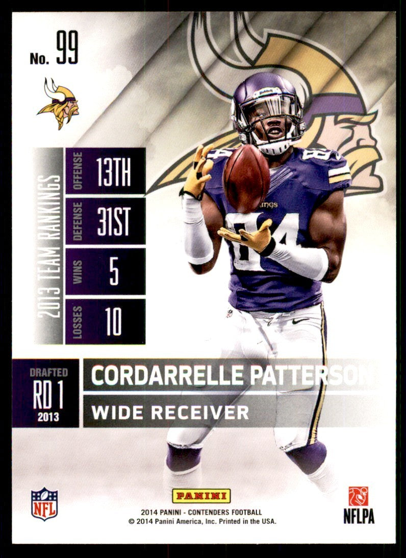 2014 Panini Contenders Cordarrelle Patterson A Football Cards #99