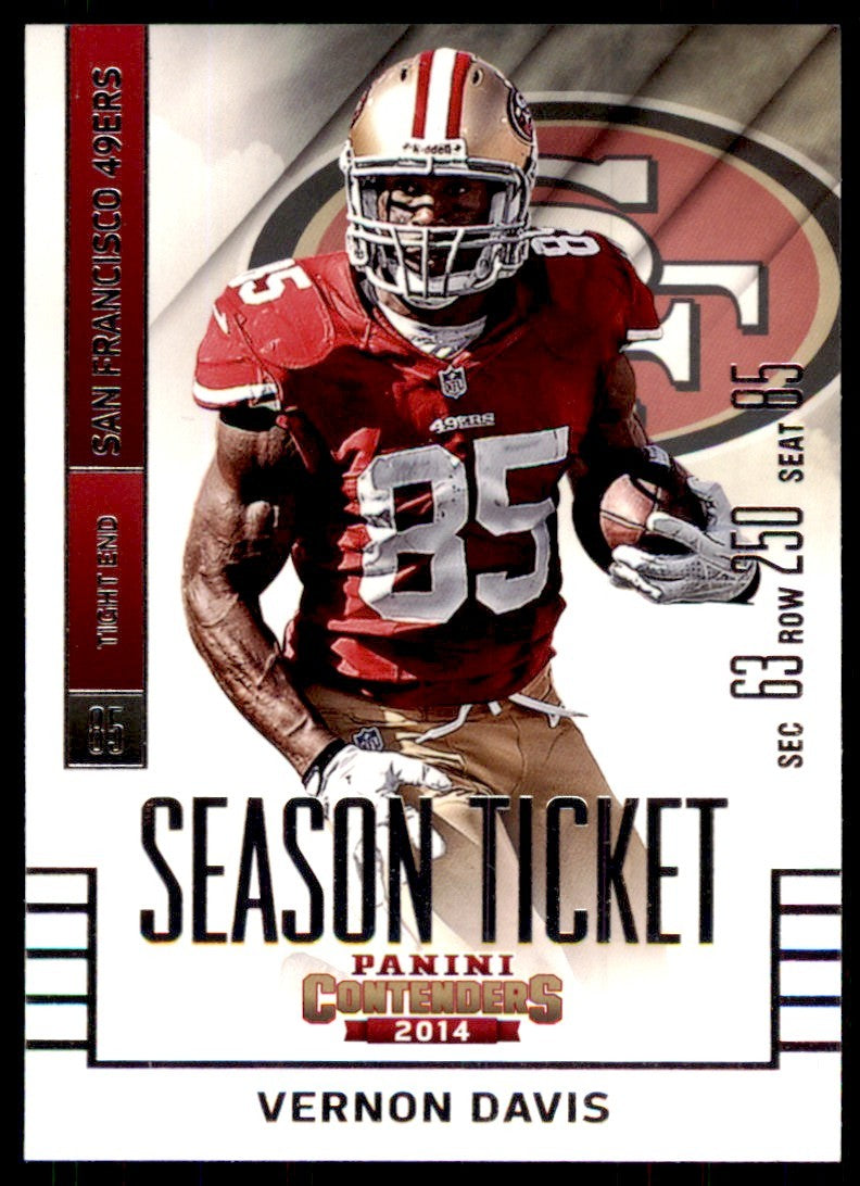 2014 Panini Contenders Vernon Davis Football Cards #1