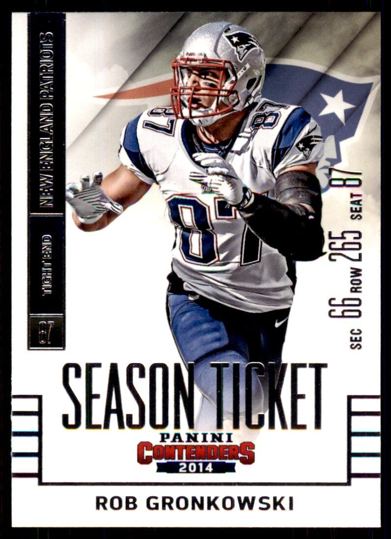 2014 Panini Contenders Rob Gronkowski A Football Cards #68