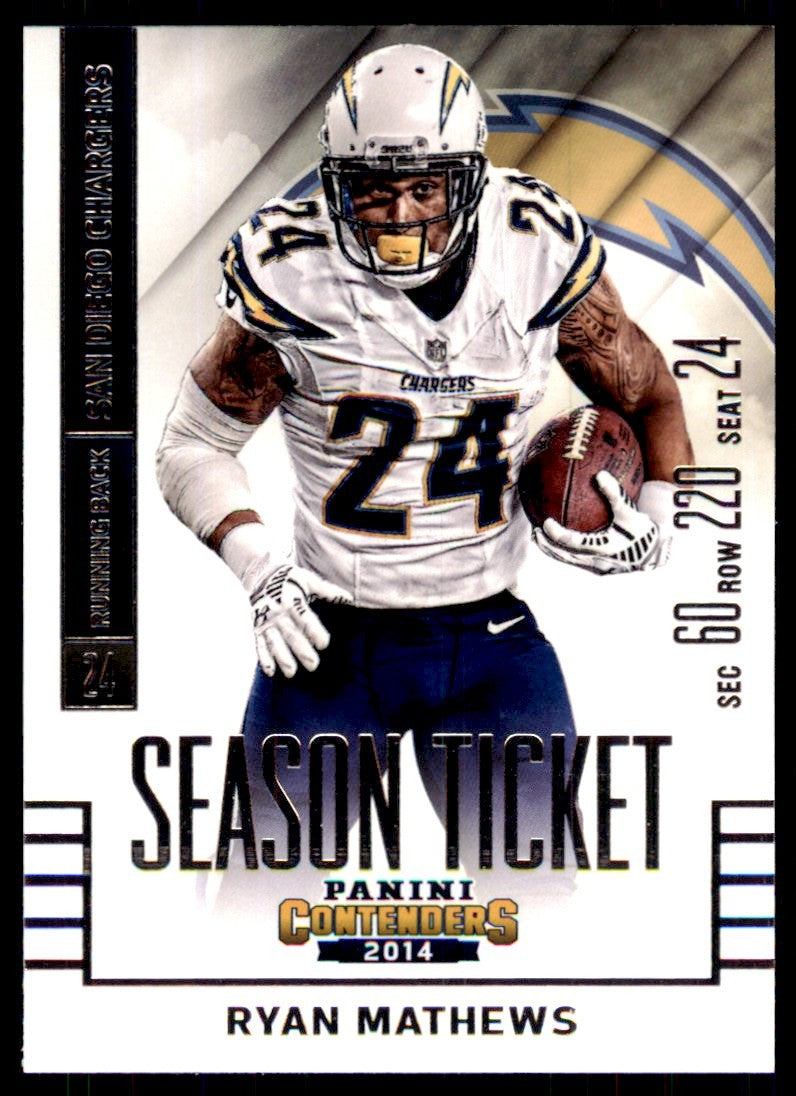 2014 Panini Contenders Ryan Mathews B Football Cards #27