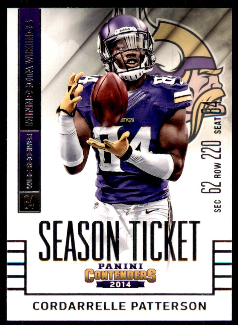 2014 Panini Contenders Cordarrelle Patterson B Football Cards #99