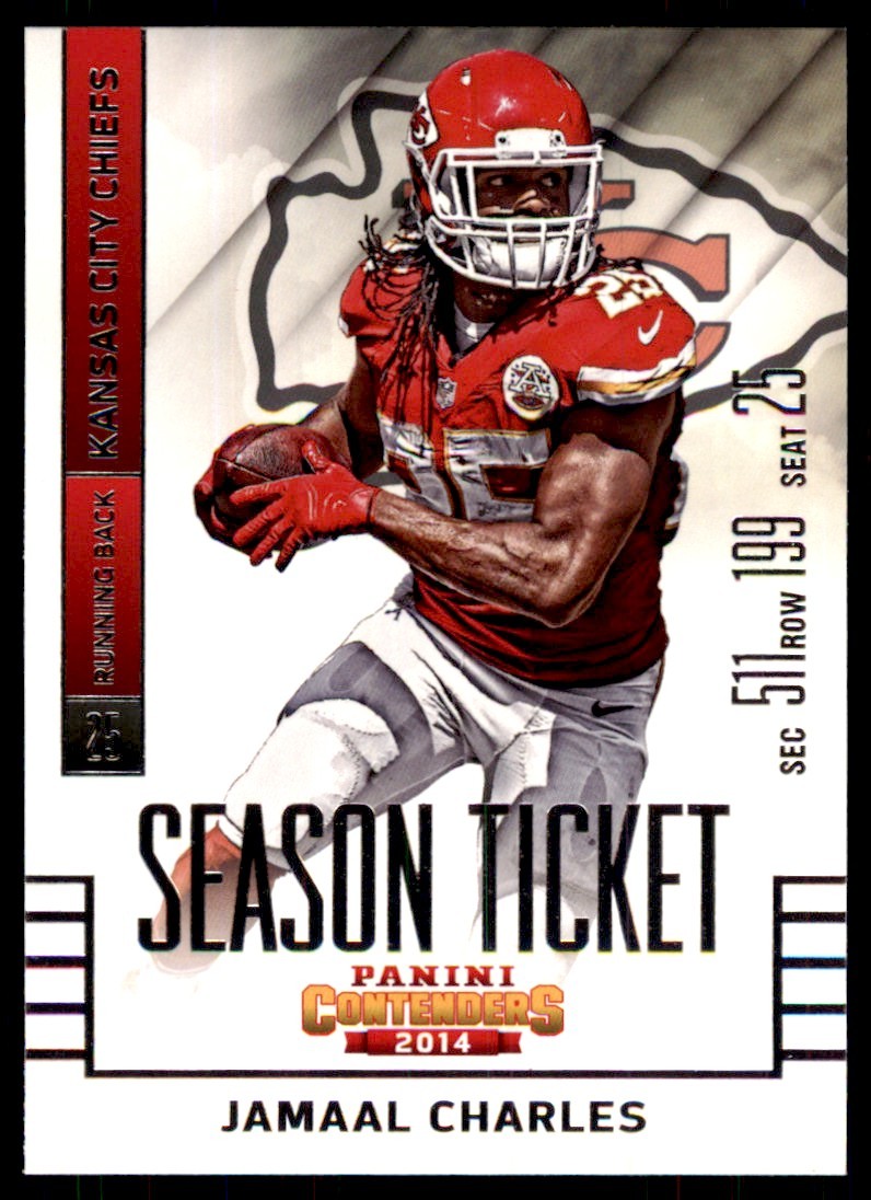 2014 Panini Contenders Jamaal Charles A Football Cards #30