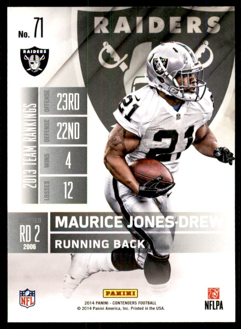 2014 Panini Contenders Maurice Jones-Drew Football Cards #71