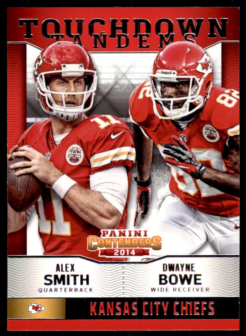 2014 Panini Contenders. Alex Smith/Dwayne Bowe Football Cards #5