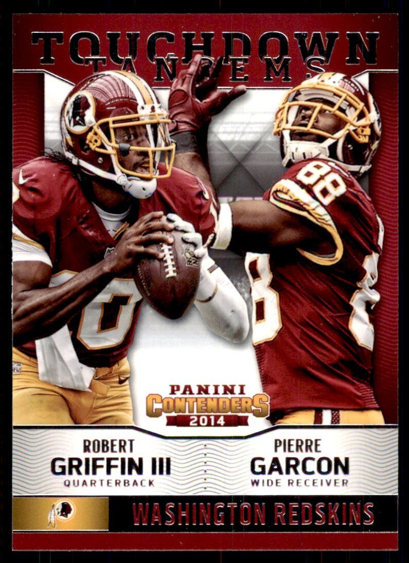 2014 Panini Contenders. Robert Griffin III/Pierre Garcon Football Cards #9
