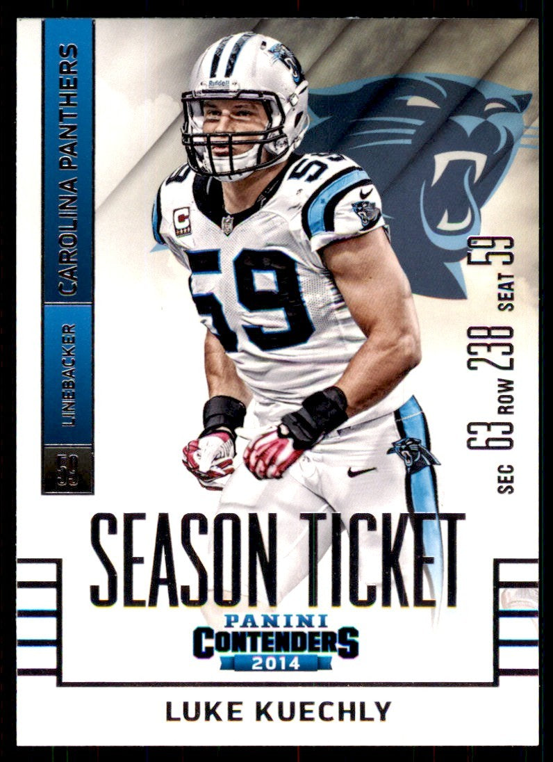 2014 Panini Contenders. Luke Kuechly Football Cards #66