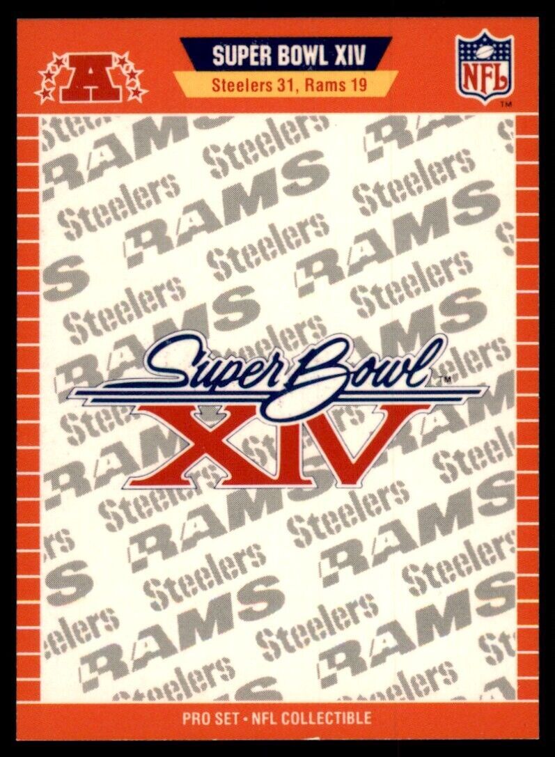 1989 Pro Set Super Bowl XIV Football Cards #XIV