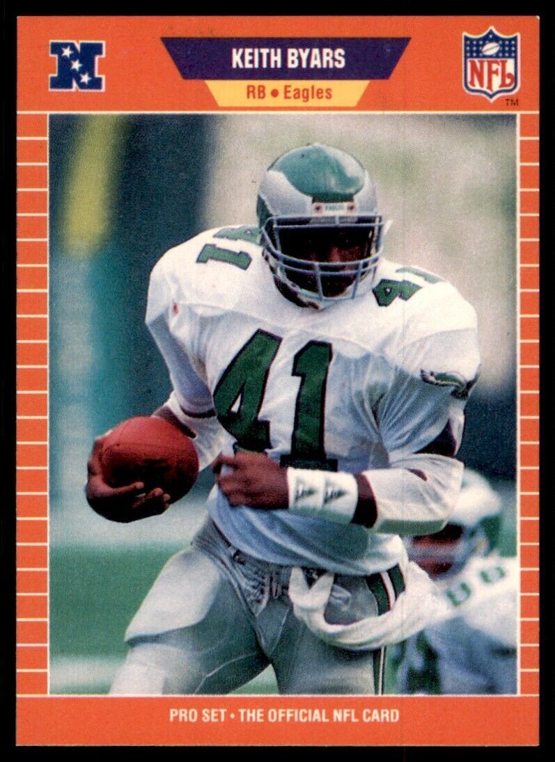 1989 Pro Set Keith Byars Football Cards #313