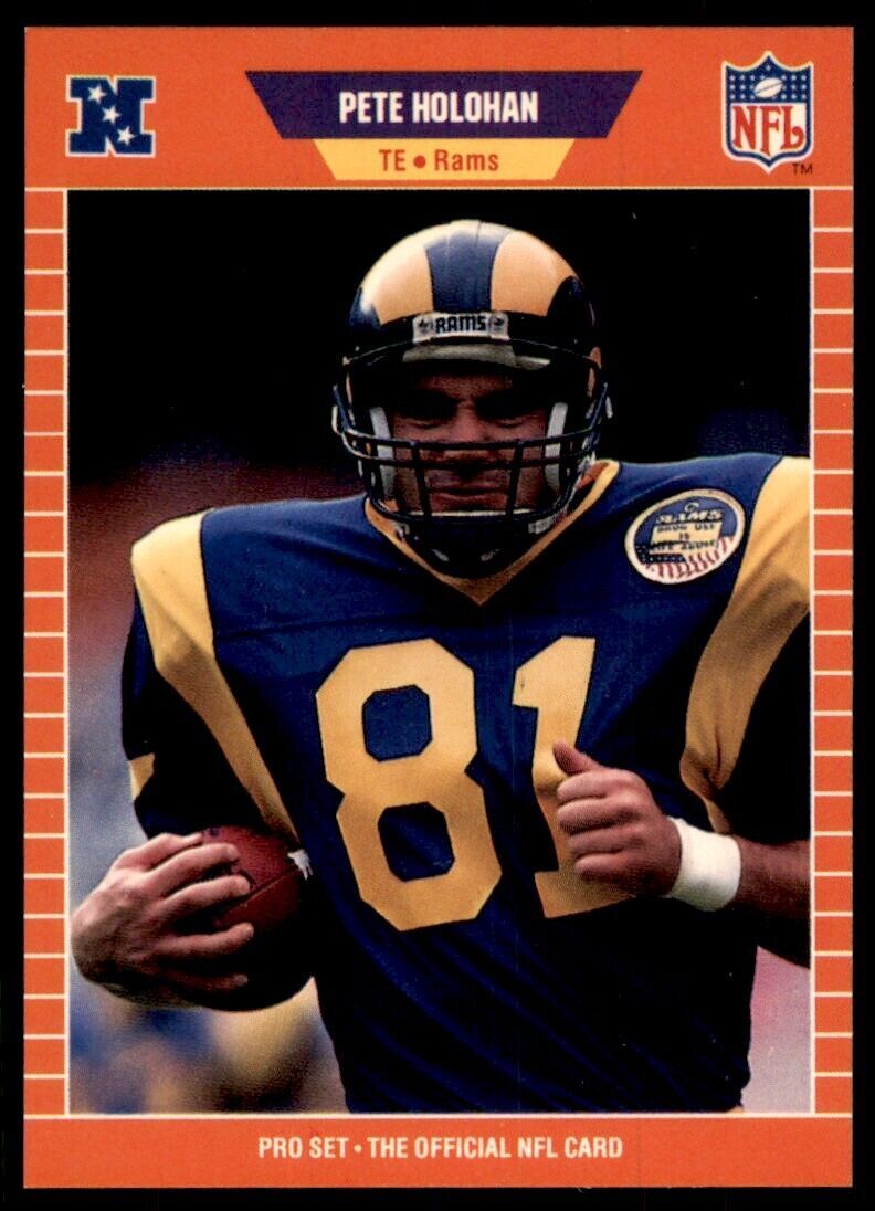 1989 Pro Set Pete Holohan Football Cards #202