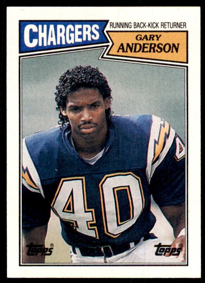 1987 Topps Gary Anderson Football Cards #341
