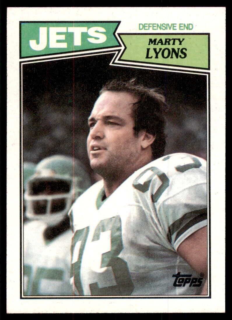 1987 Topps Marty Lyons A Football Cards #137