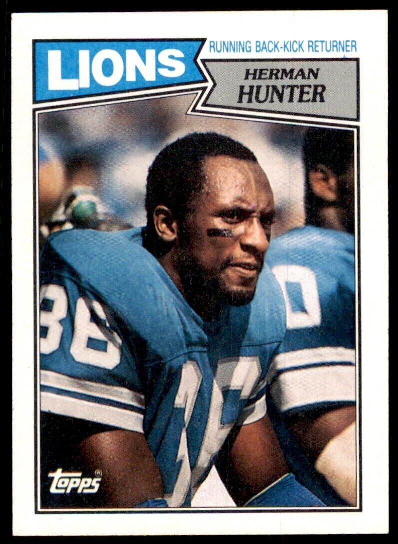 1987 Topps Herman Hunter A Football Cards #325