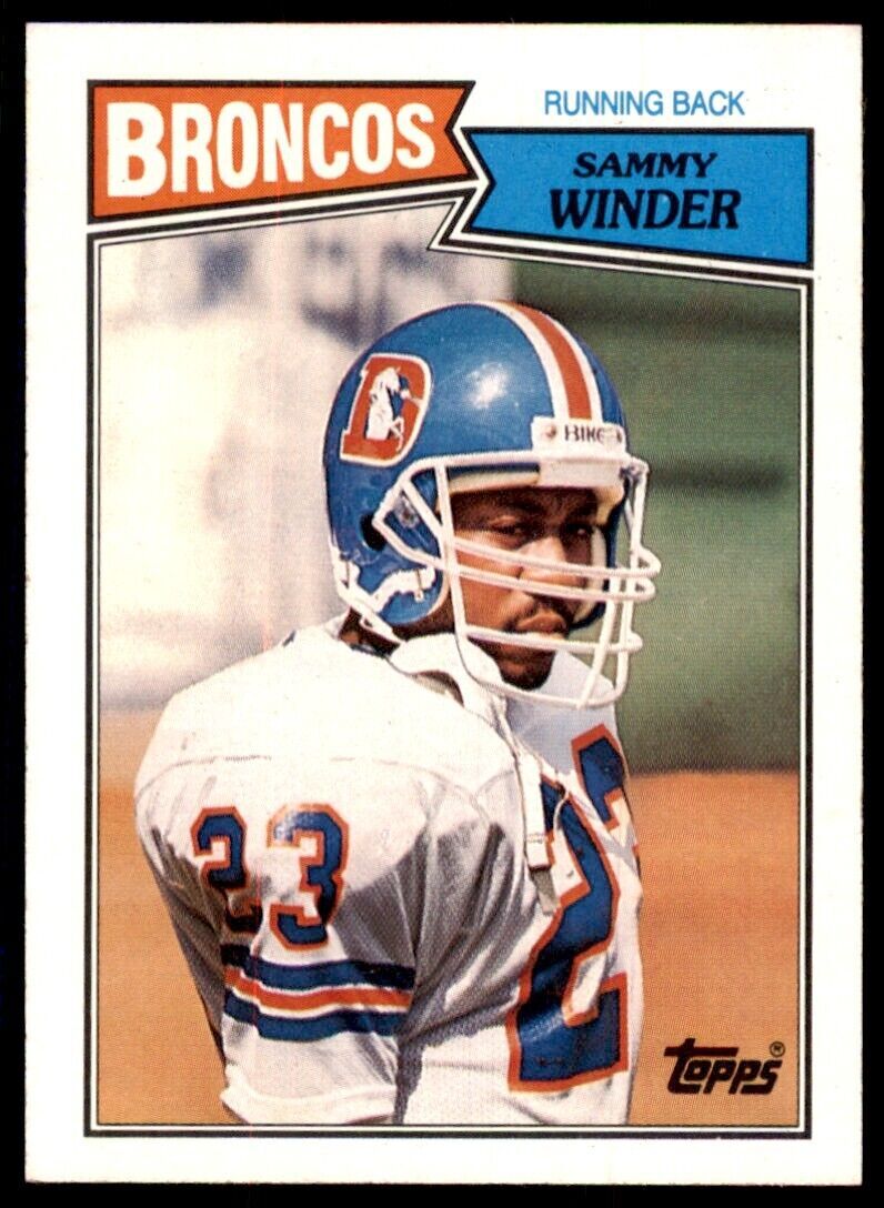 1987 Topps Sammy Winder A Football Cards #33