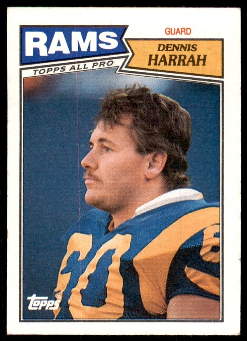 1987 Topps Dennis Harrah B Football Cards #152