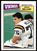 1987 Topps Keith Millard A Football Cards #209