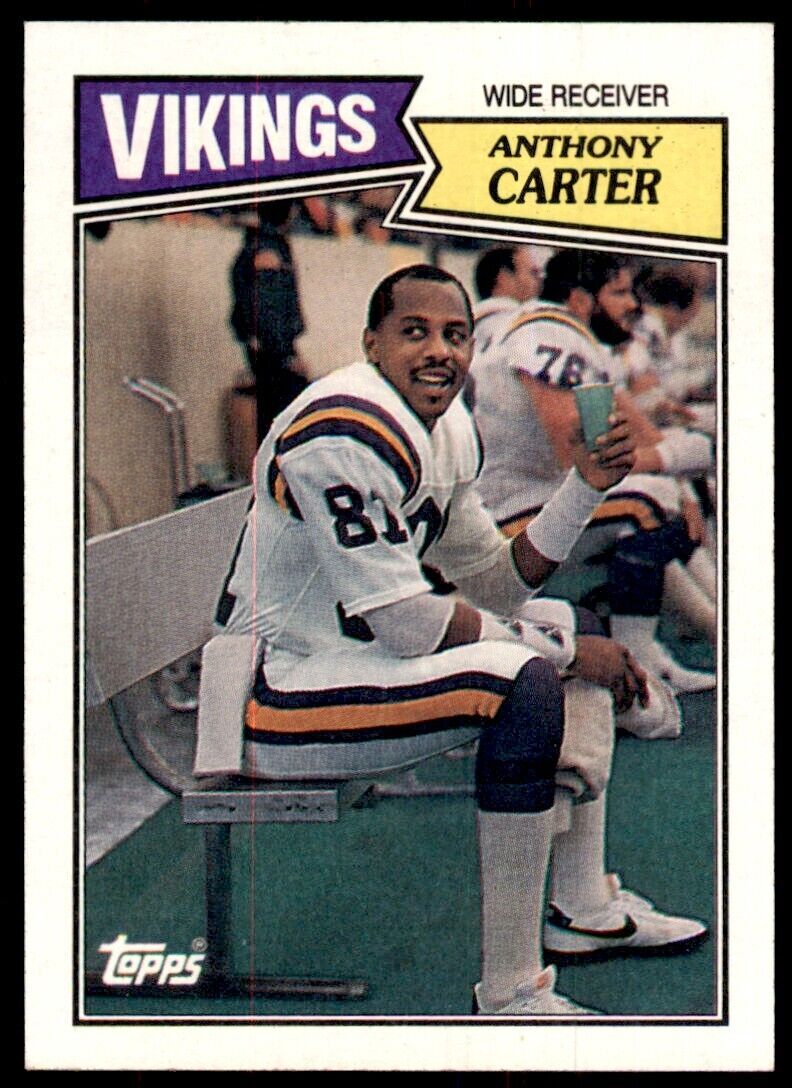 1987 Topps Anthony Carter Football Cards #202