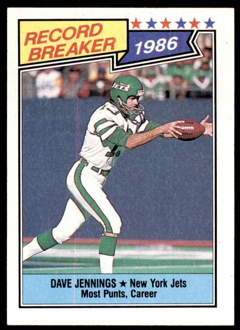 1987 Topps Dave Jennings Football Cards #3