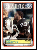 1983 Topps Rod Martin Football Cards #304