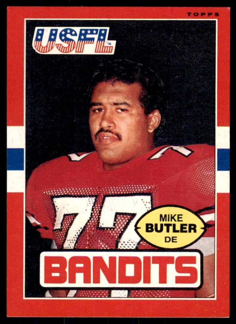 1985 Topps USFL Mike Butler Football Cards #125