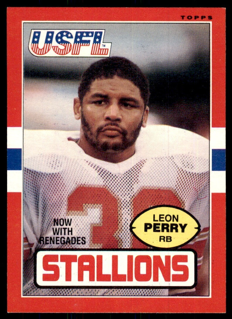 1985 Topps USFL Leon Perry Football Cards #25