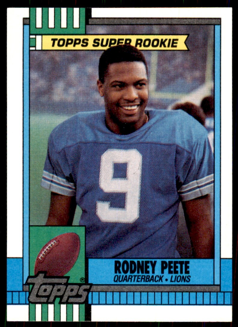 1990 Topps Rodney Peete Football Cards #351