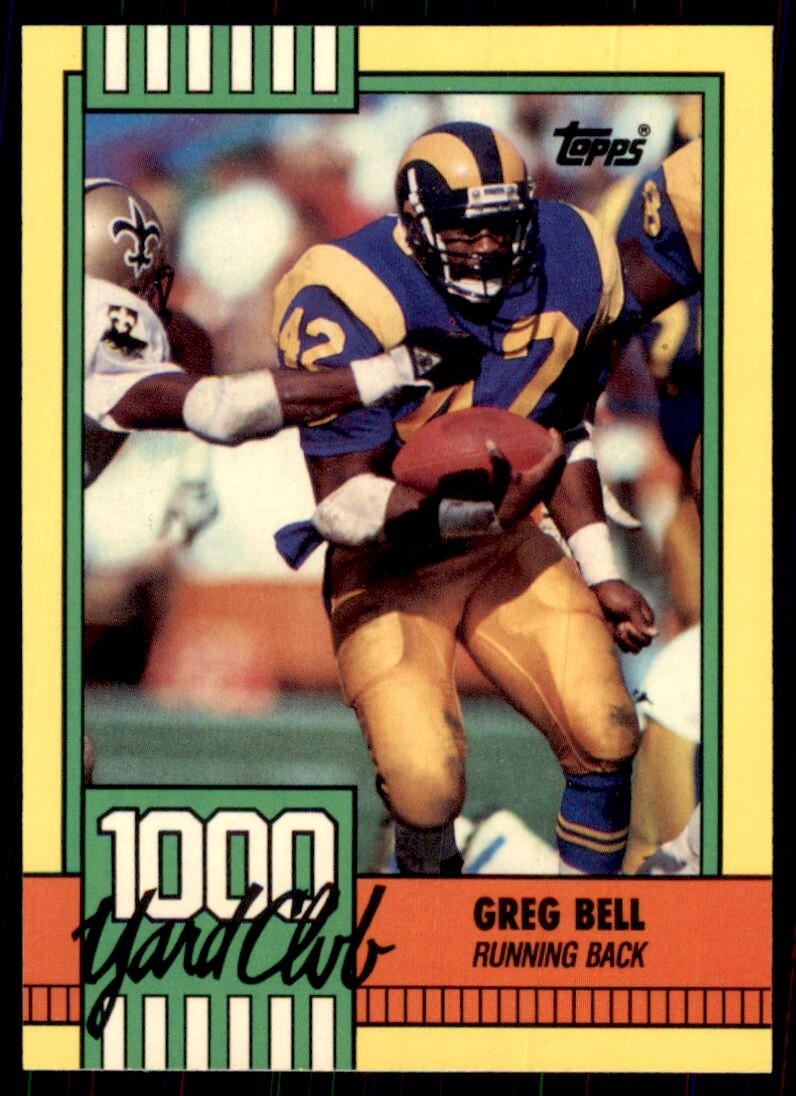 1990 Topps 1000 Yard Club Greg Bell C Football Cards #20