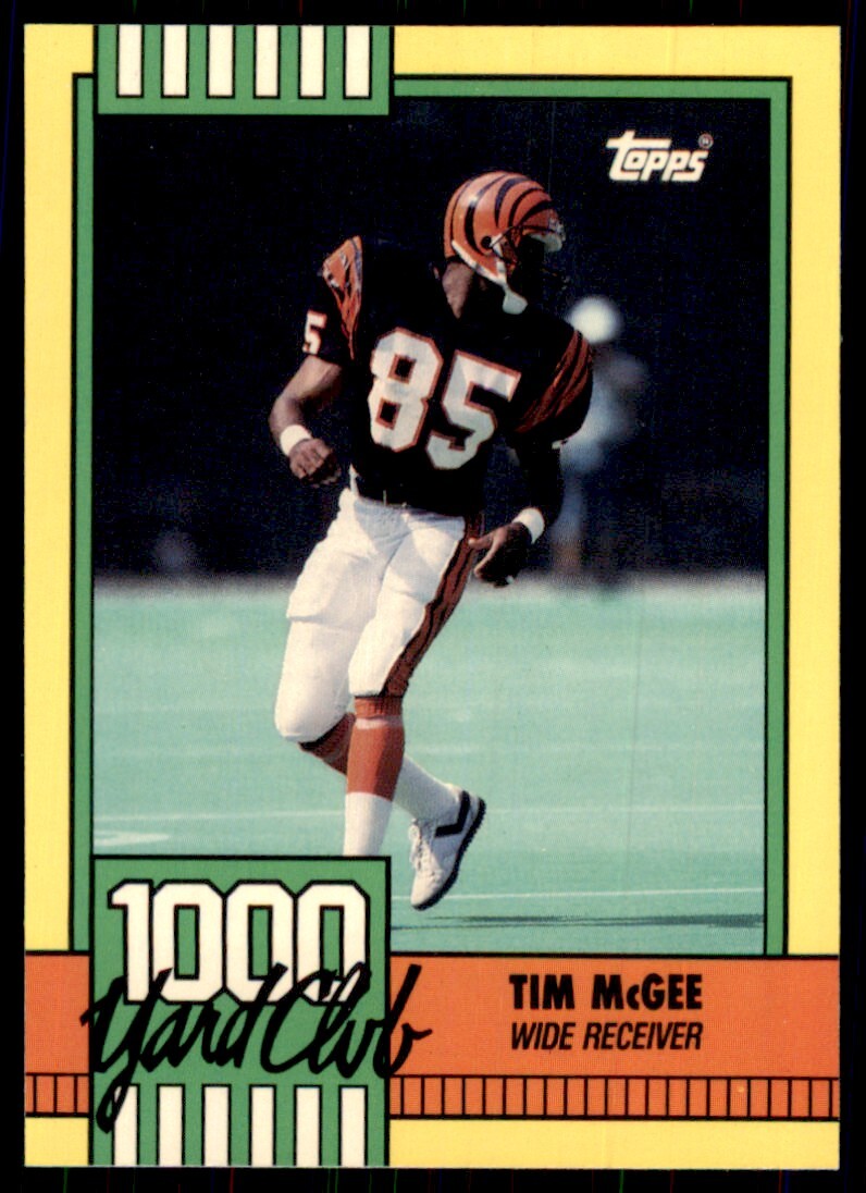 1990 Topps 1000 Yard Club Tim McGee D Football Cards #15