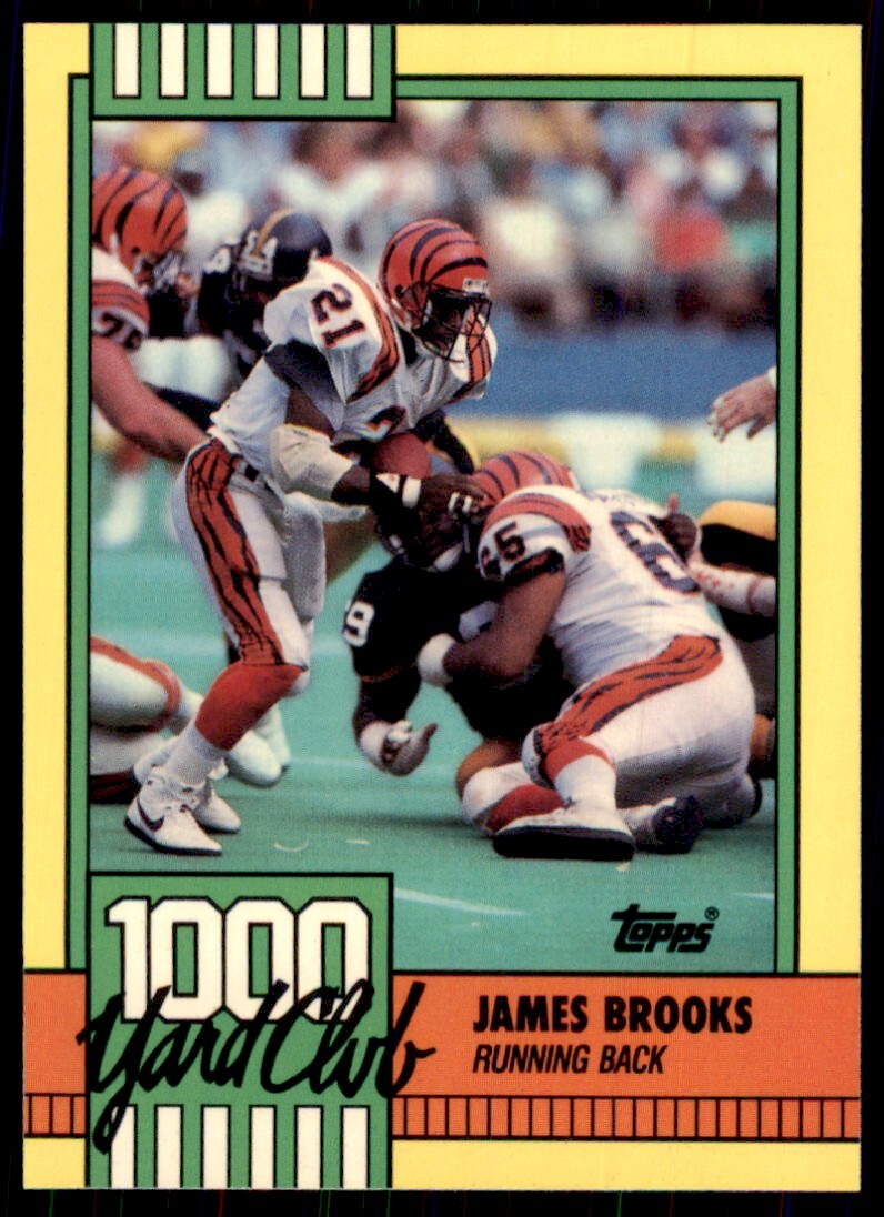 1990 Topps 1000 Yard Club James Brooks D Football Cards #12