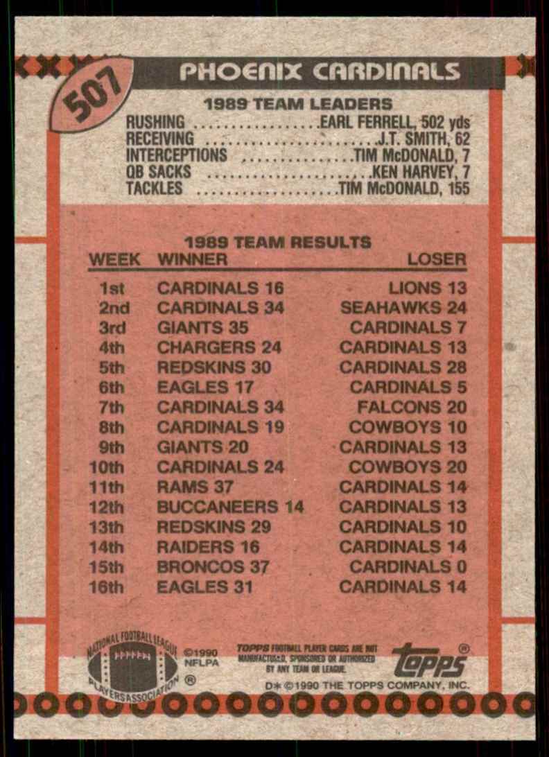 1990 Topps Michael Zordich Football Cards #507