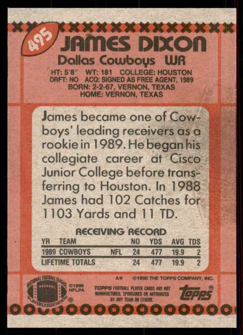 1990 Topps James Dixon Football Cards #495