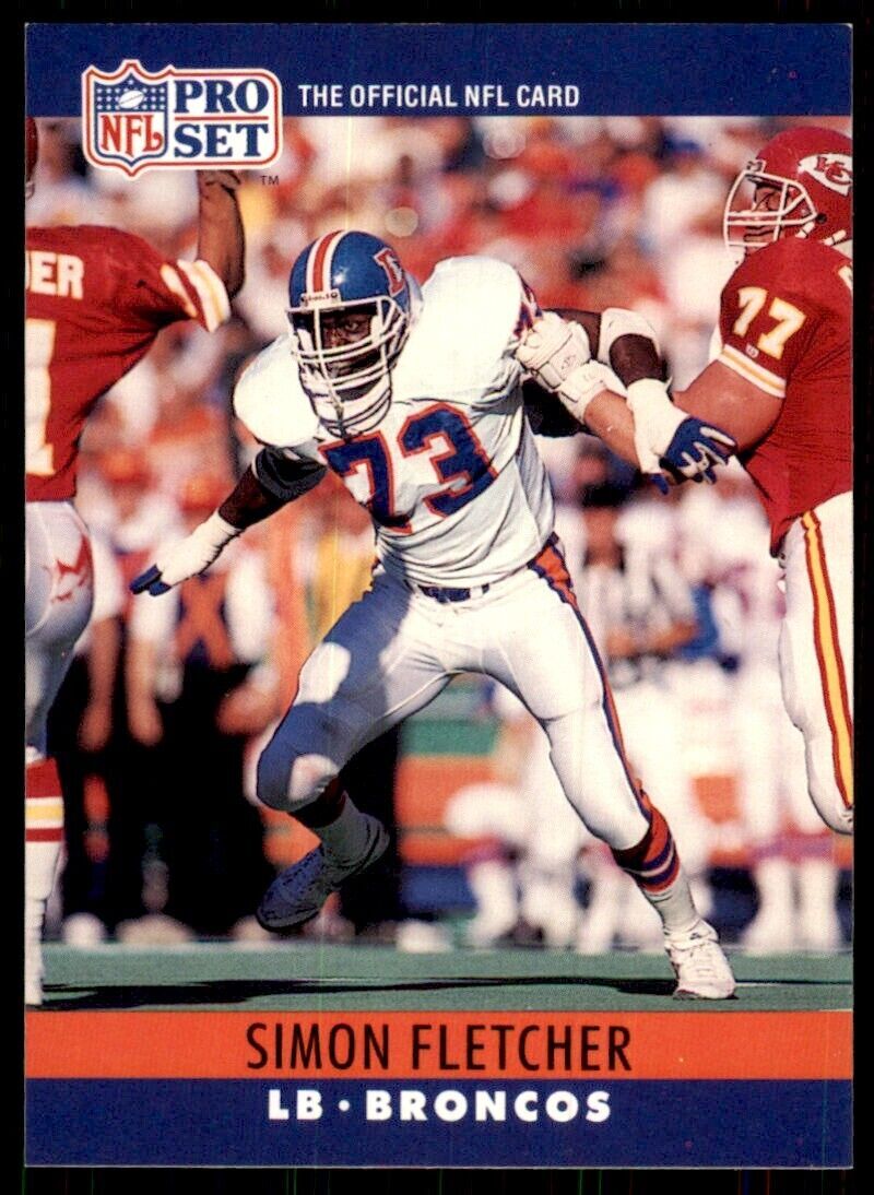 1990 Pro Set Simon Fletcher Football Cards #89