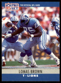 1990 Pro Set Lomas Brown Football Cards #98