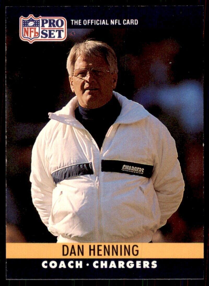 1990 Pro Set Dan Henning Football Cards #283