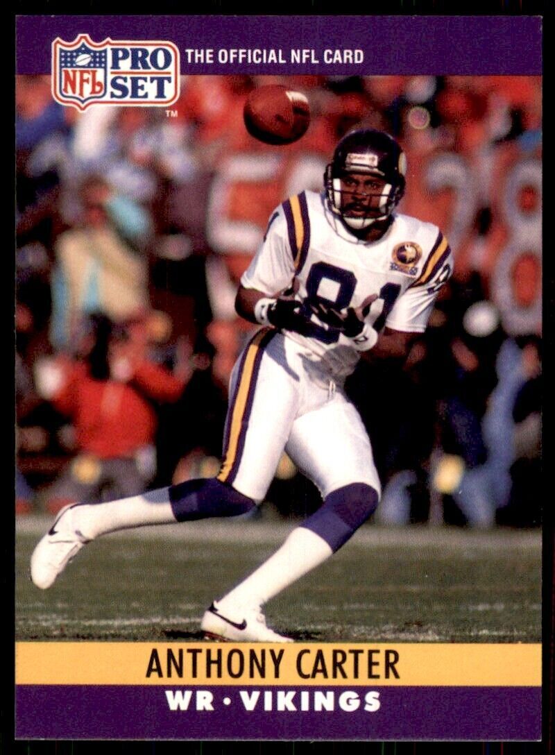 1990 Pro Set Anthony Carter Football Cards #187