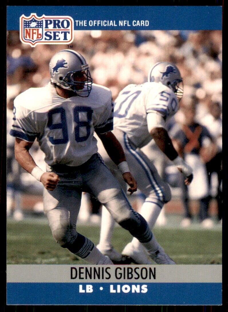 1990 Pro Set Dennis Gibson Football Cards #495
