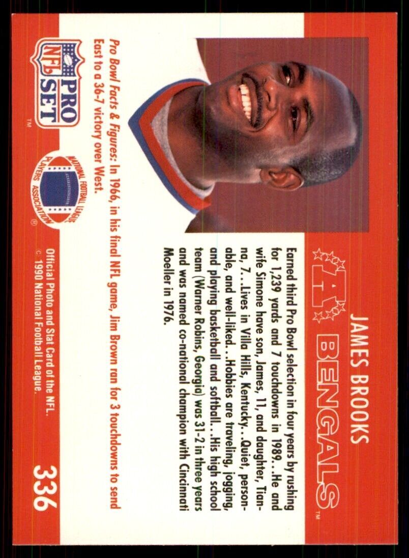 1990 Pro Set James Brooks Football Cards #336
