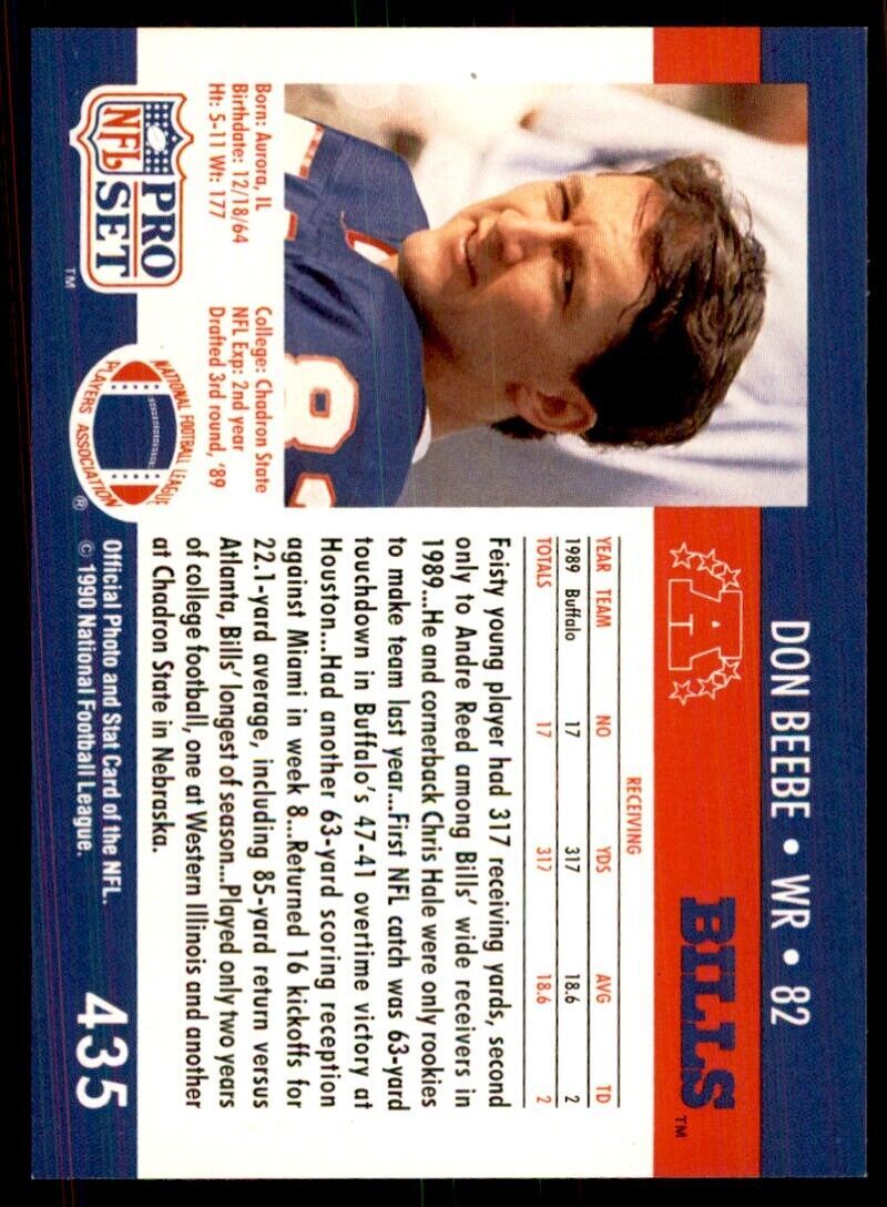1990 Pro Set Don Beebe Football Cards #435