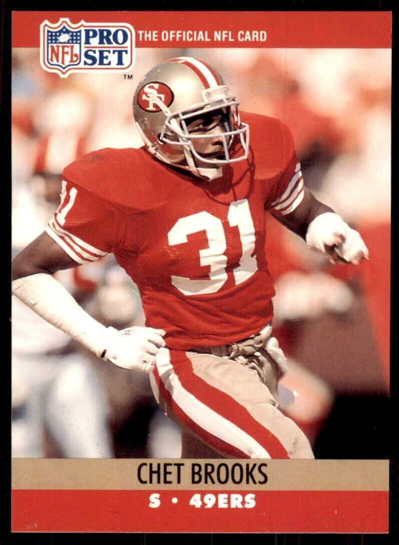 1990 Pro Set Chet Brooks Football Cards #636