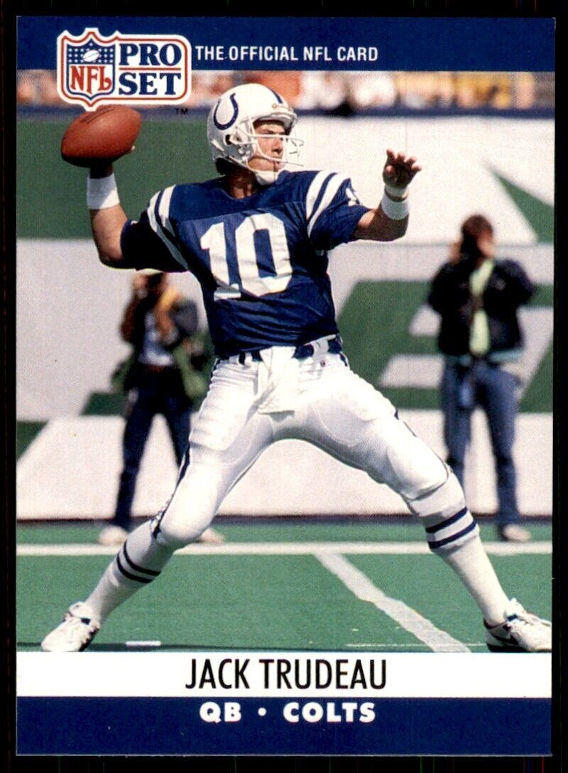 1990 Pro Set Jack Trudeau Football Cards #526