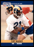 1990 Pro Set Curt Warner Football Cards #555