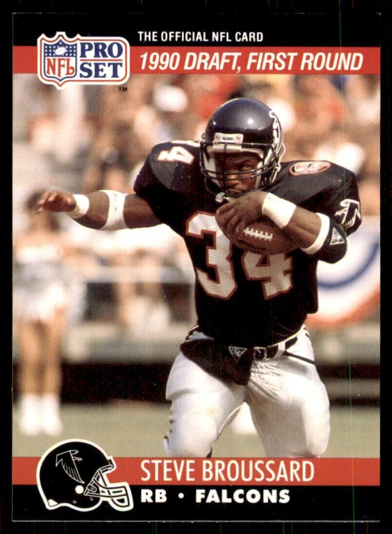 1990 Pro Set. Steve Broussard Football Cards #688