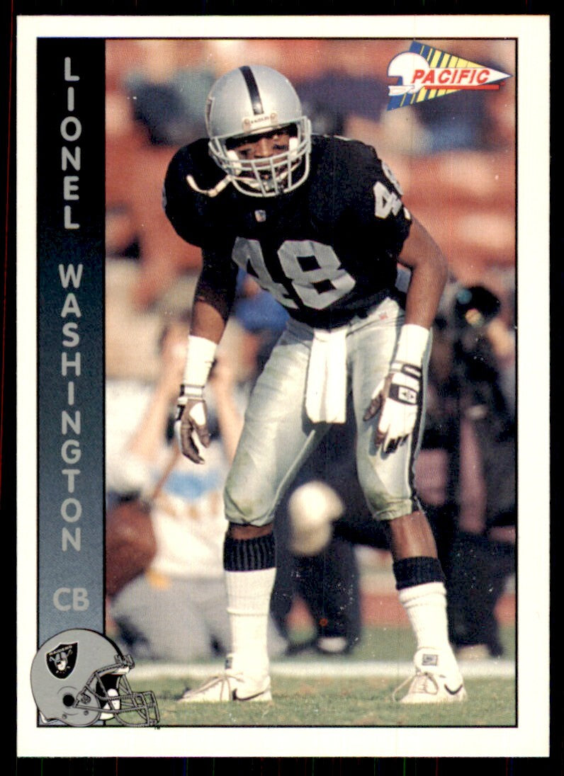1992 Pacific Lionel Washington Football Cards #473