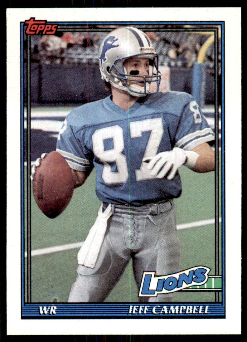 1991 Topps Football Jeff Campbell Detroit Lions #411